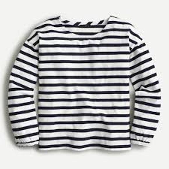 J Crew Mariner Cloth Puff Sleeve Striped Top XS - Picture 10 of 10